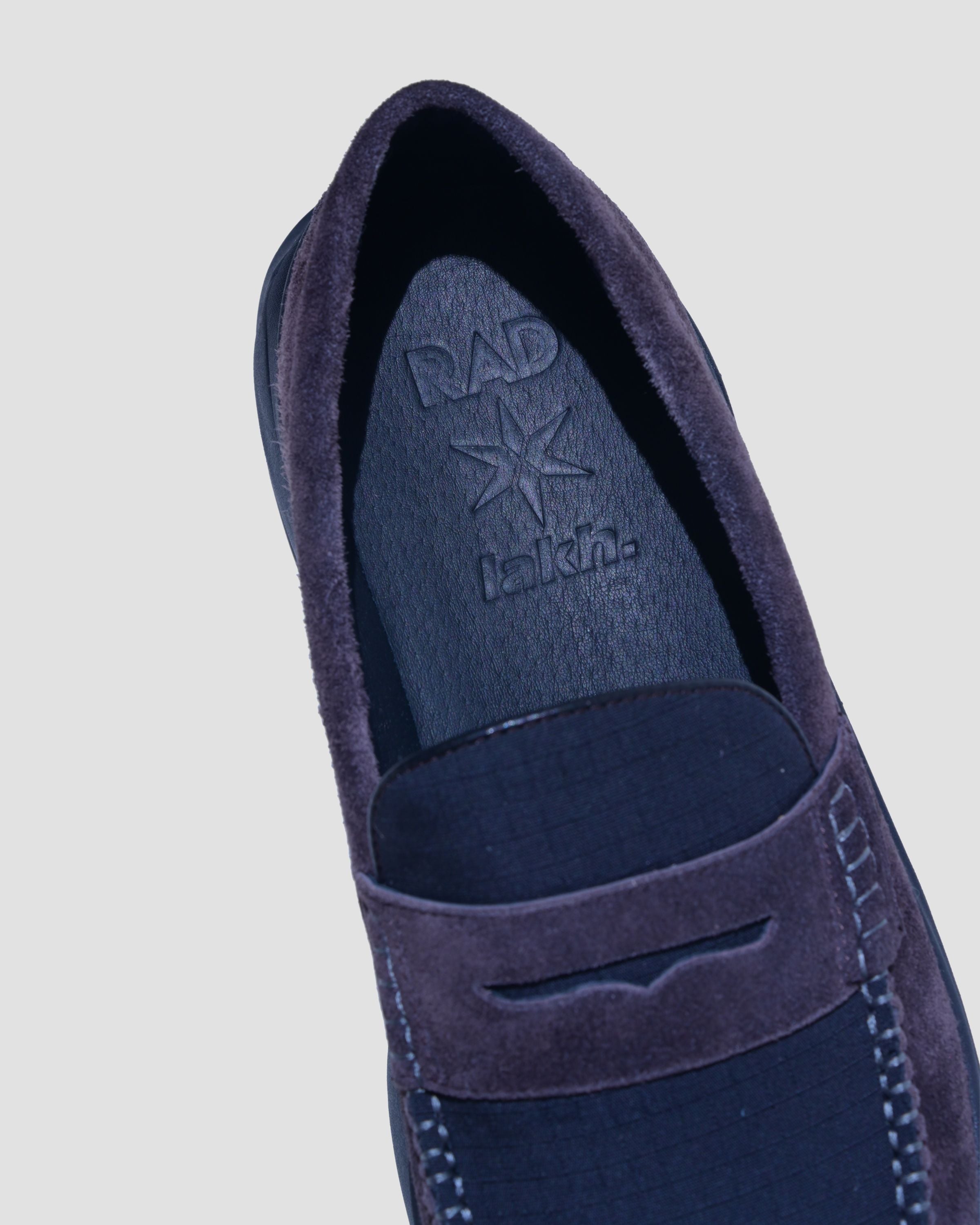 LAKH x RAD "CALE" Penny Loafers - Dark Grey/ Black