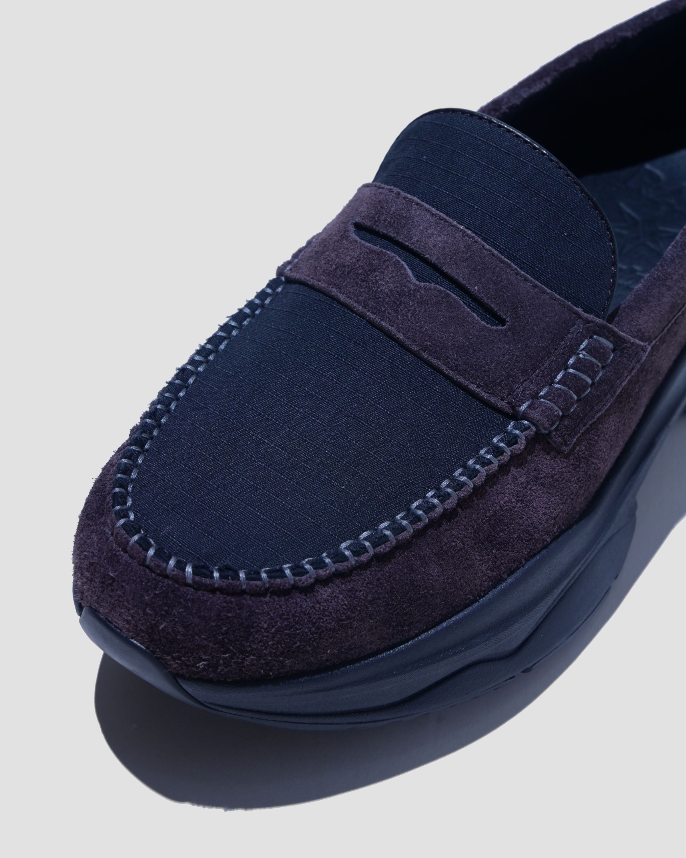 LAKH x RAD "CALE" Penny Loafers - Dark Grey/ Black