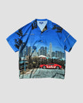 LFYT Cityscape Allover Pattern Shirt - Blue