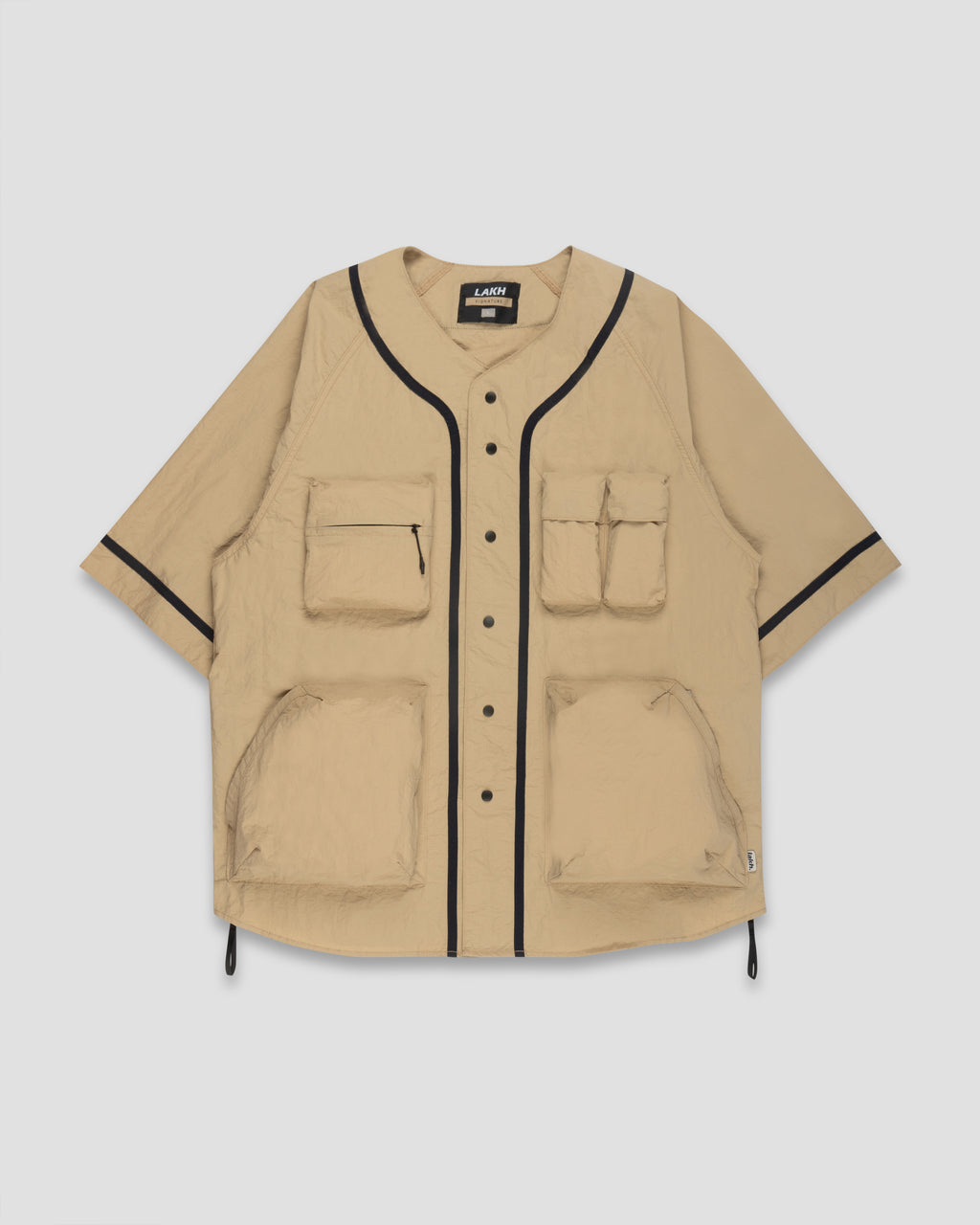 Multi Pockets Baseball Shirt - Sand