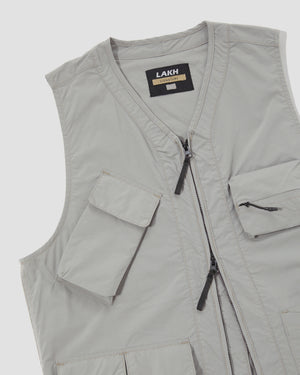 Multi Pockets Waistcoat - Light Grey
