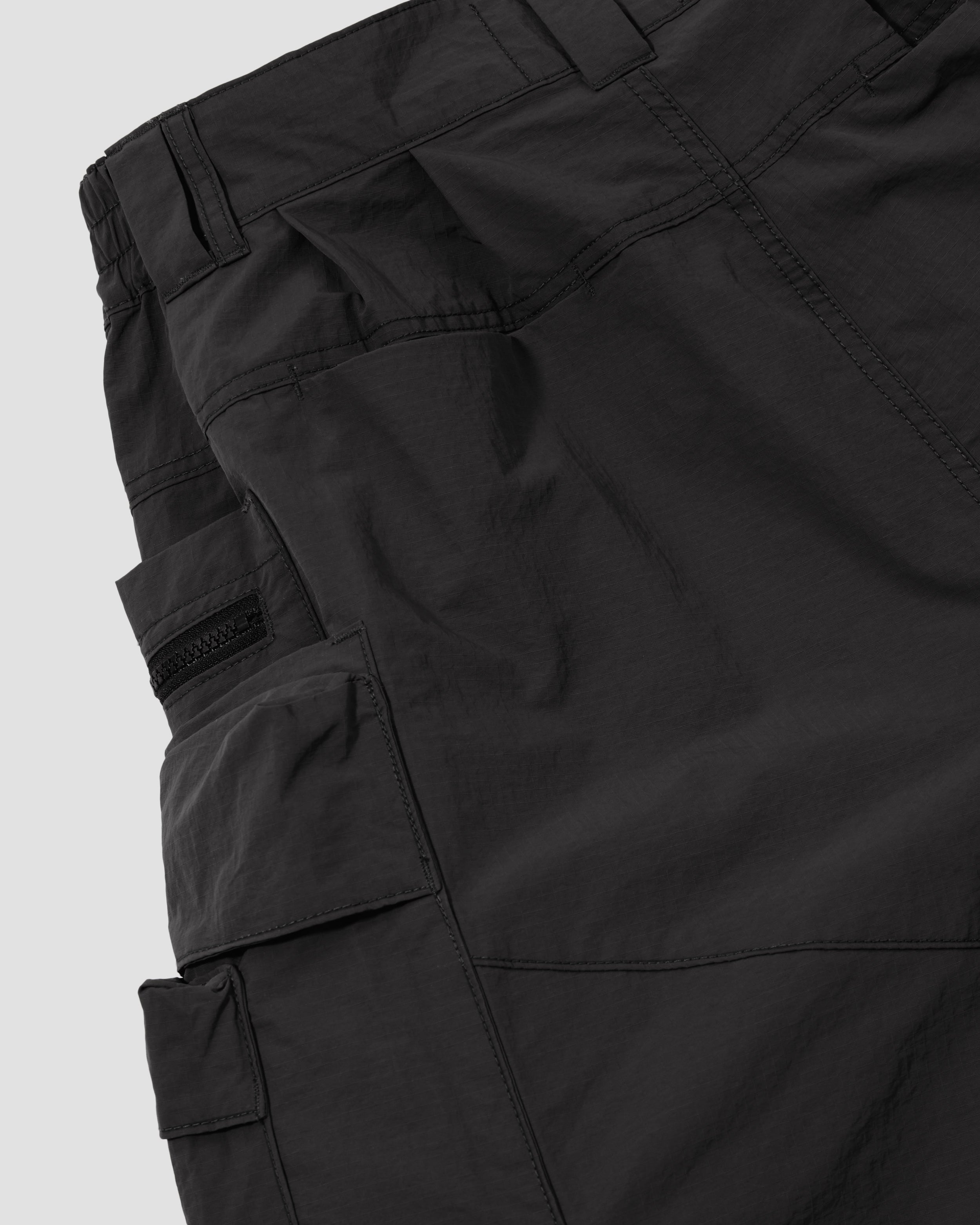 Patch Pockets Utility Pants - Black