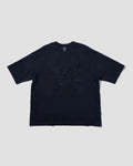 Patchwork Logo Half Sleeve Tee - Black