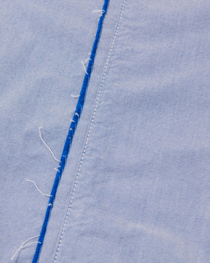 Raw Edge L/S Patch Shirt - Blue
