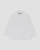 Raw Edge L/S Patch Shirt - White