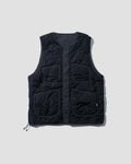 Reversible Checker Quilted Vest - Black