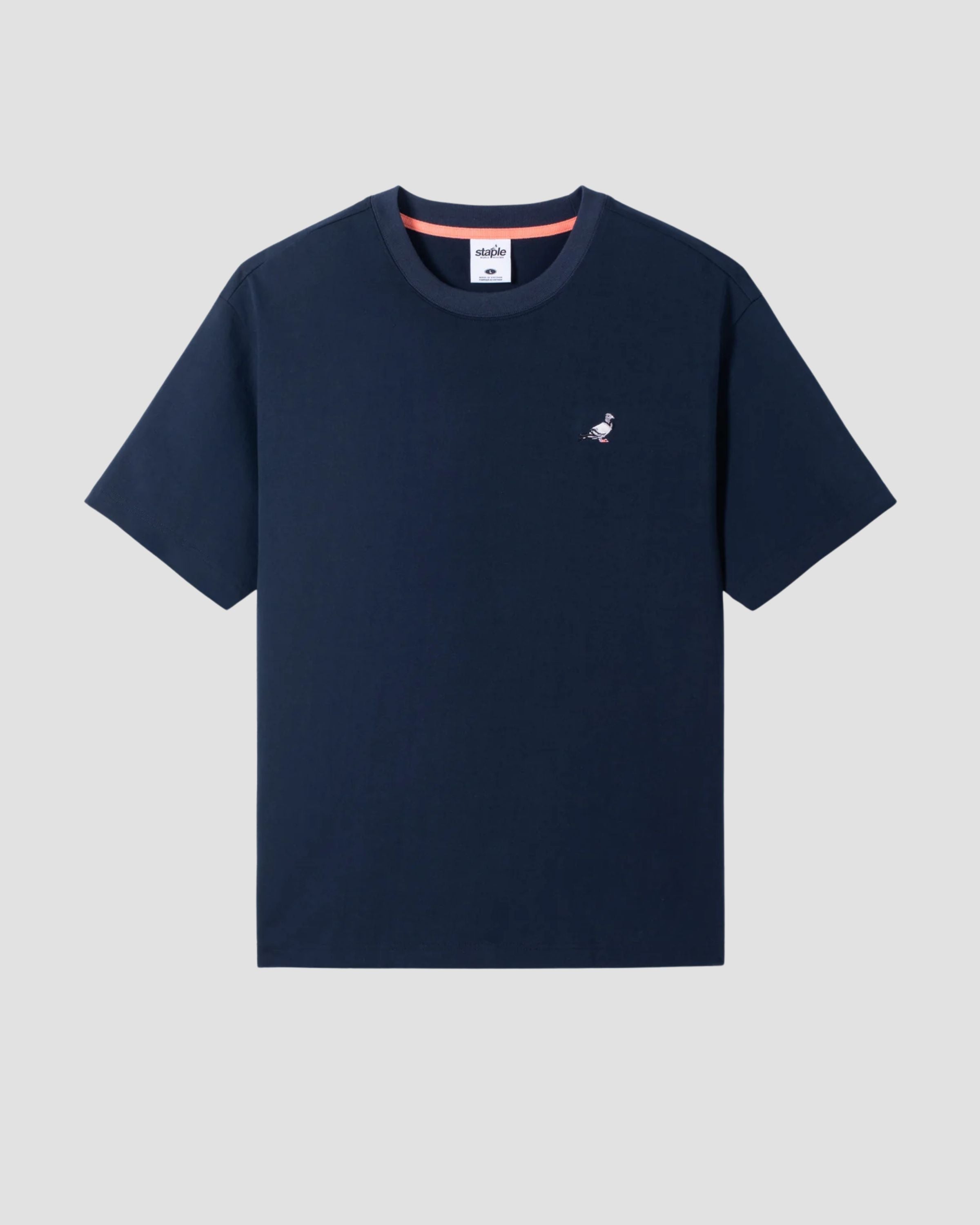 STAPLE EMB PIGEON TEE - Navy