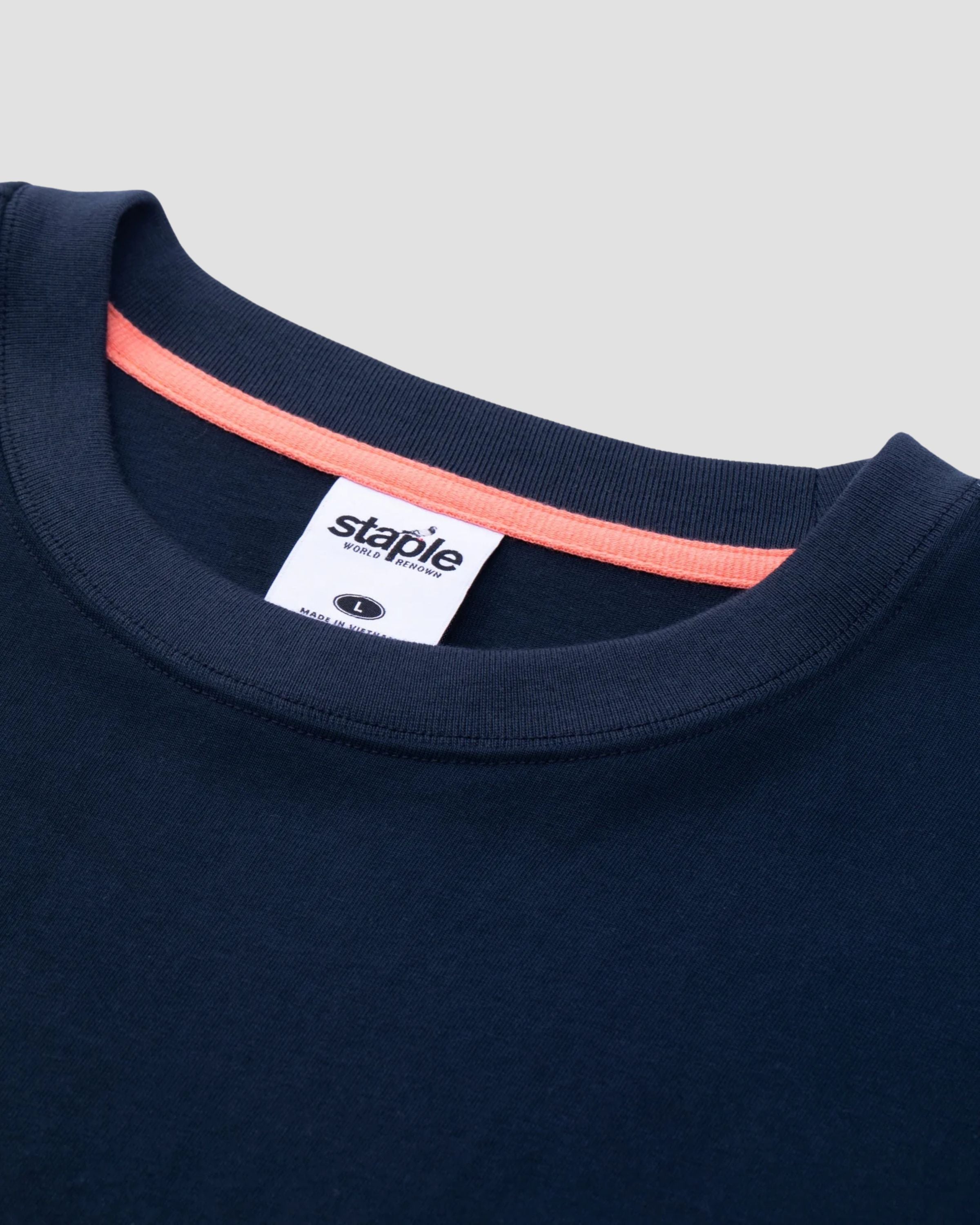 STAPLE EMB PIGEON TEE - Navy