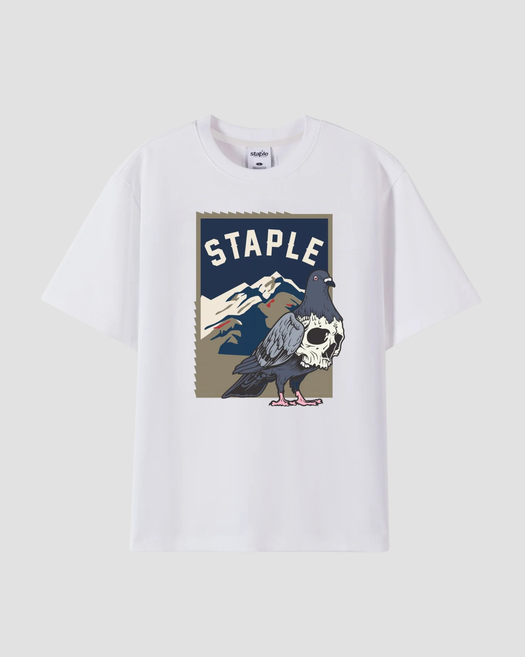 STAPLE SKULL TEE - White