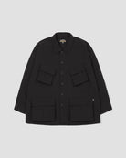 Six Pockets Oversized L/S Shirt - Black