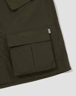 Six Pockets Oversized L/S Shirt - Olive