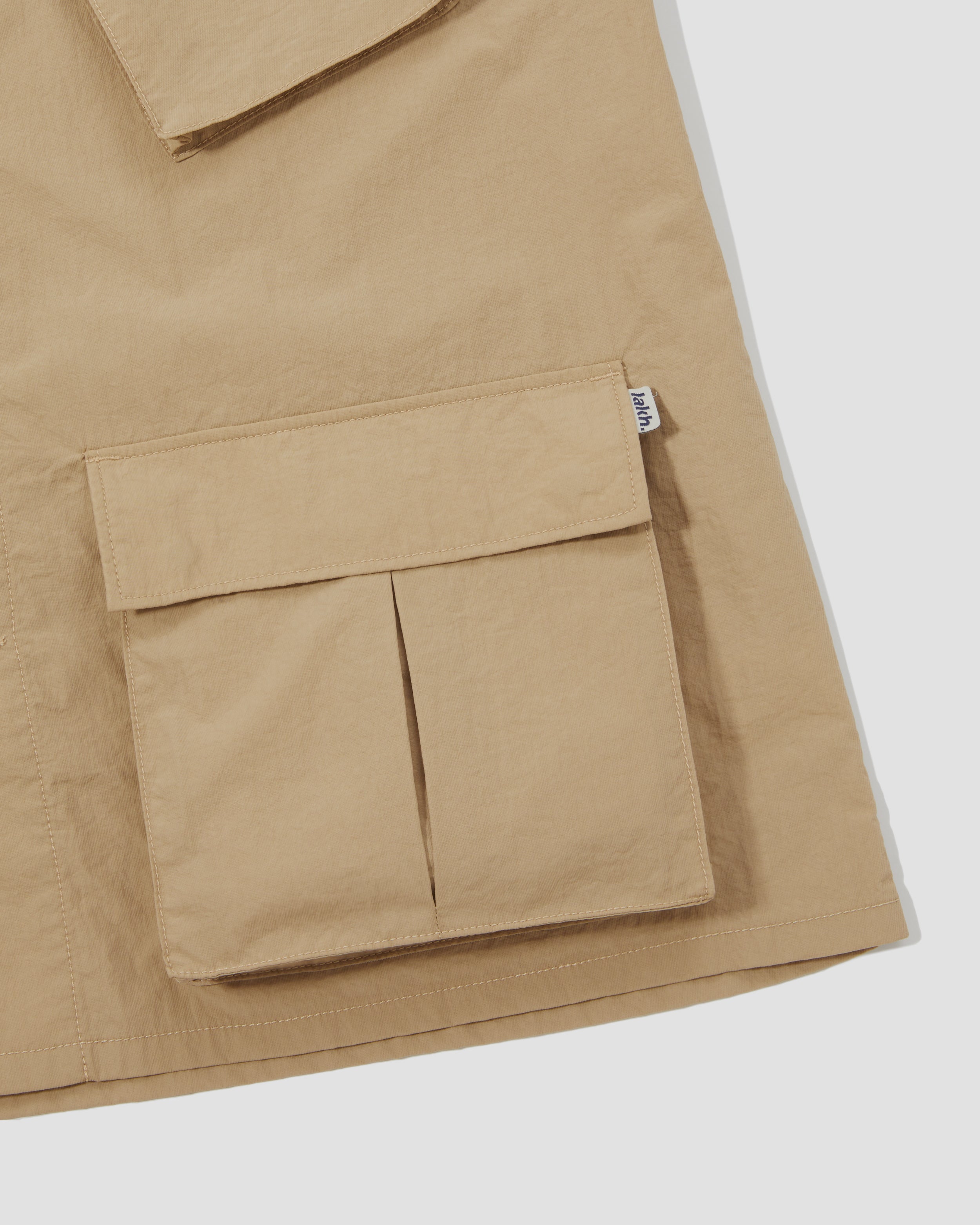 Six Pockets Oversized L/S Shirt - Sand