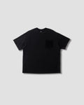Enzyme Stone Wash Ghost Pocket Tee - Black