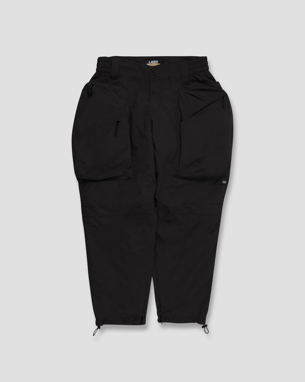 Trapezoid Pockets Utility Pants - Black