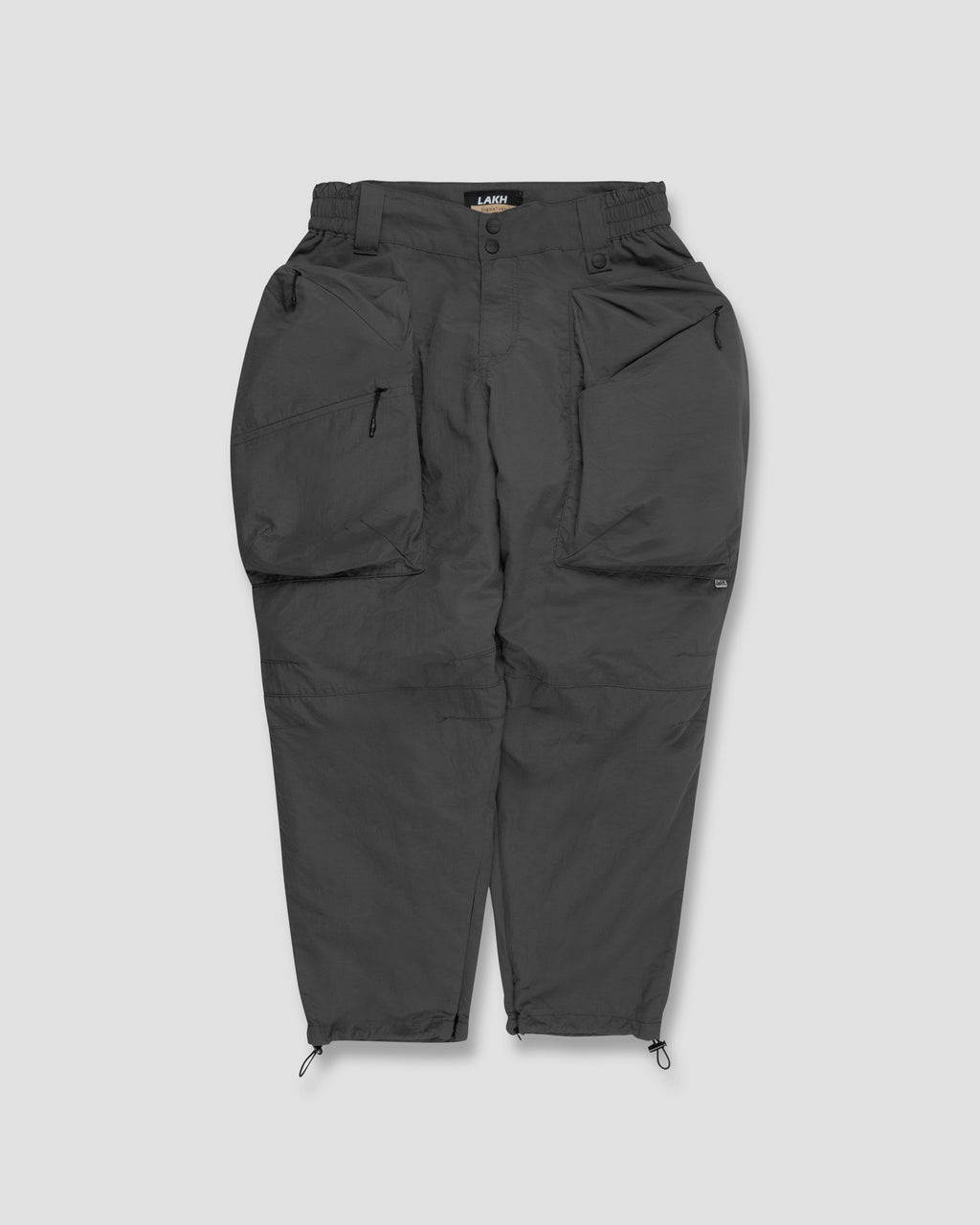 Trapezoid Pockets Utility Pants - Grey
