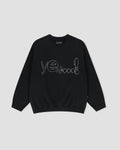YESEYESEE Y.E.S Dotted Logo Sweatshirt - Black