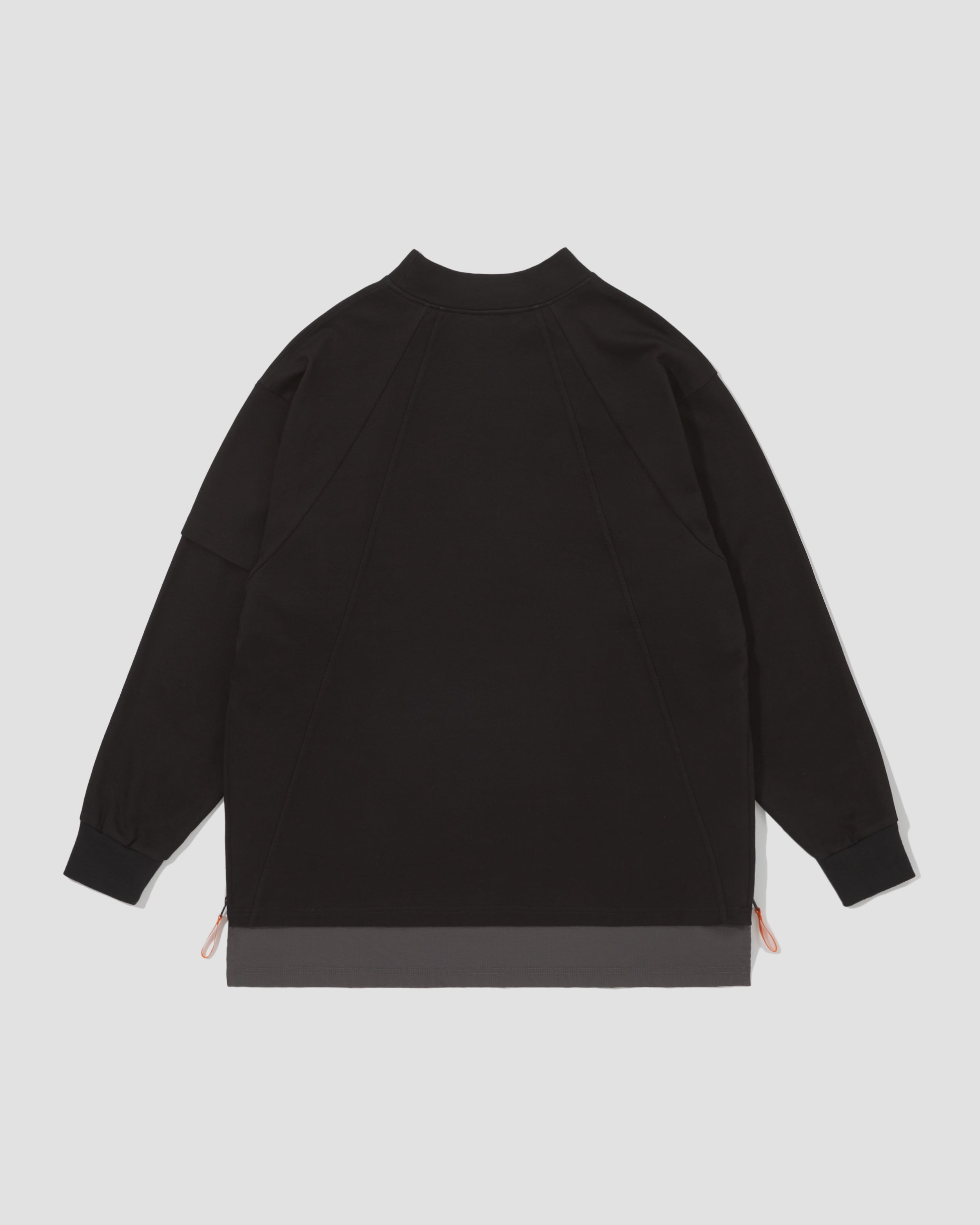 Zipper Layer L/S Tee - Black