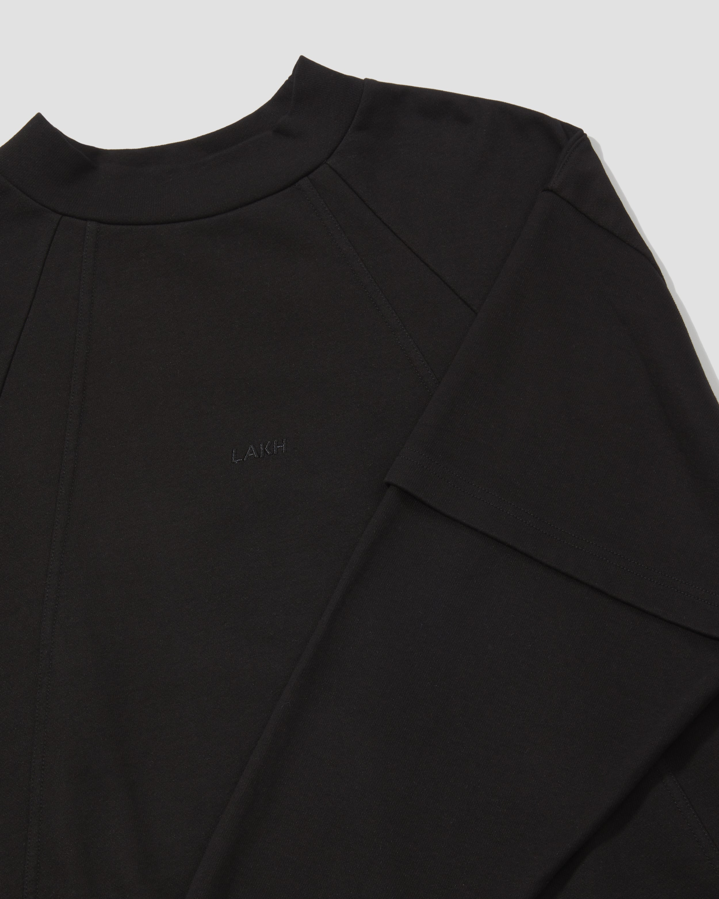 Zipper Layer L/S Tee - Black