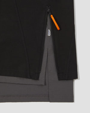 Zipper Layer L/S Tee - Black
