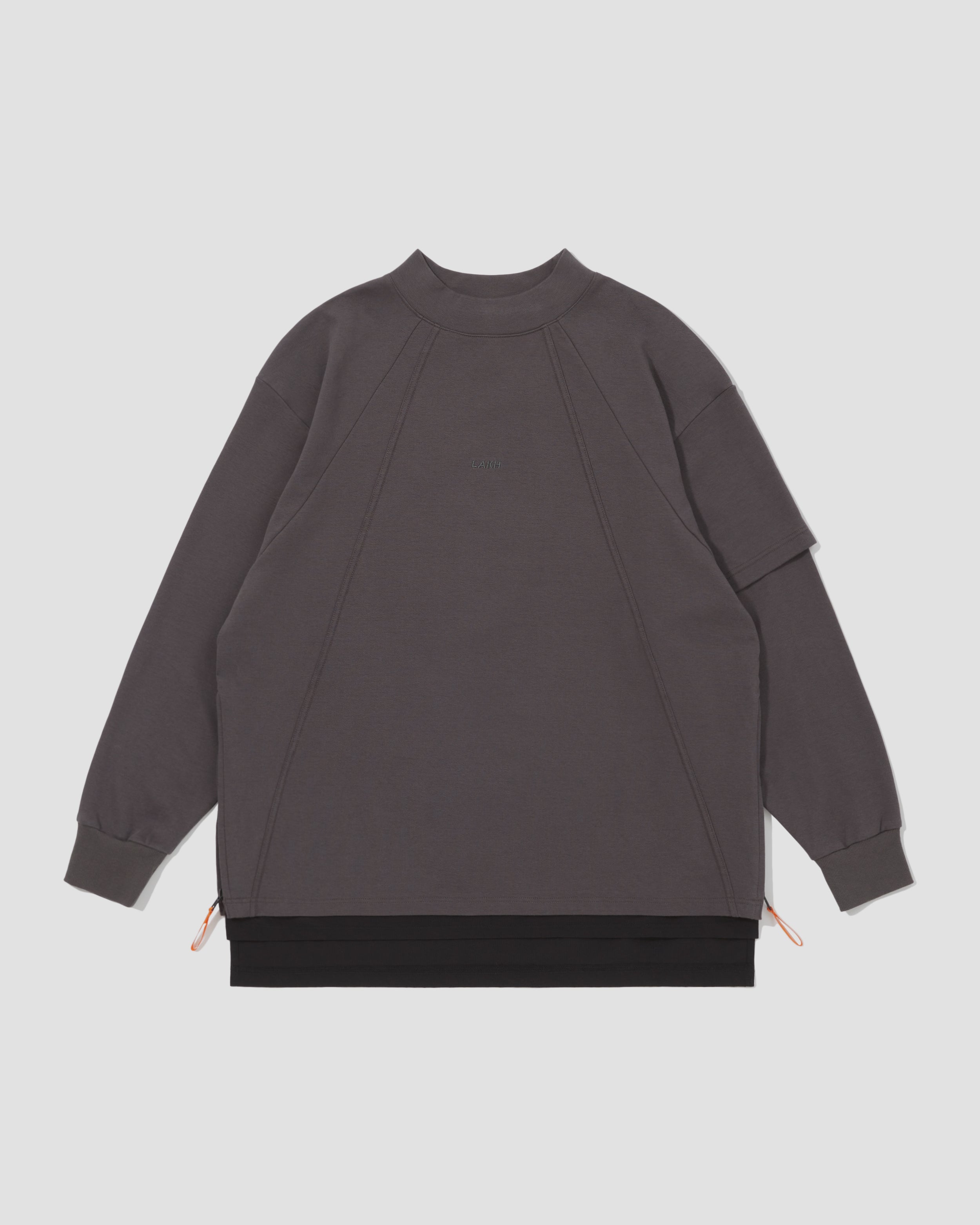Zipper Layer L/S Tee - Grey