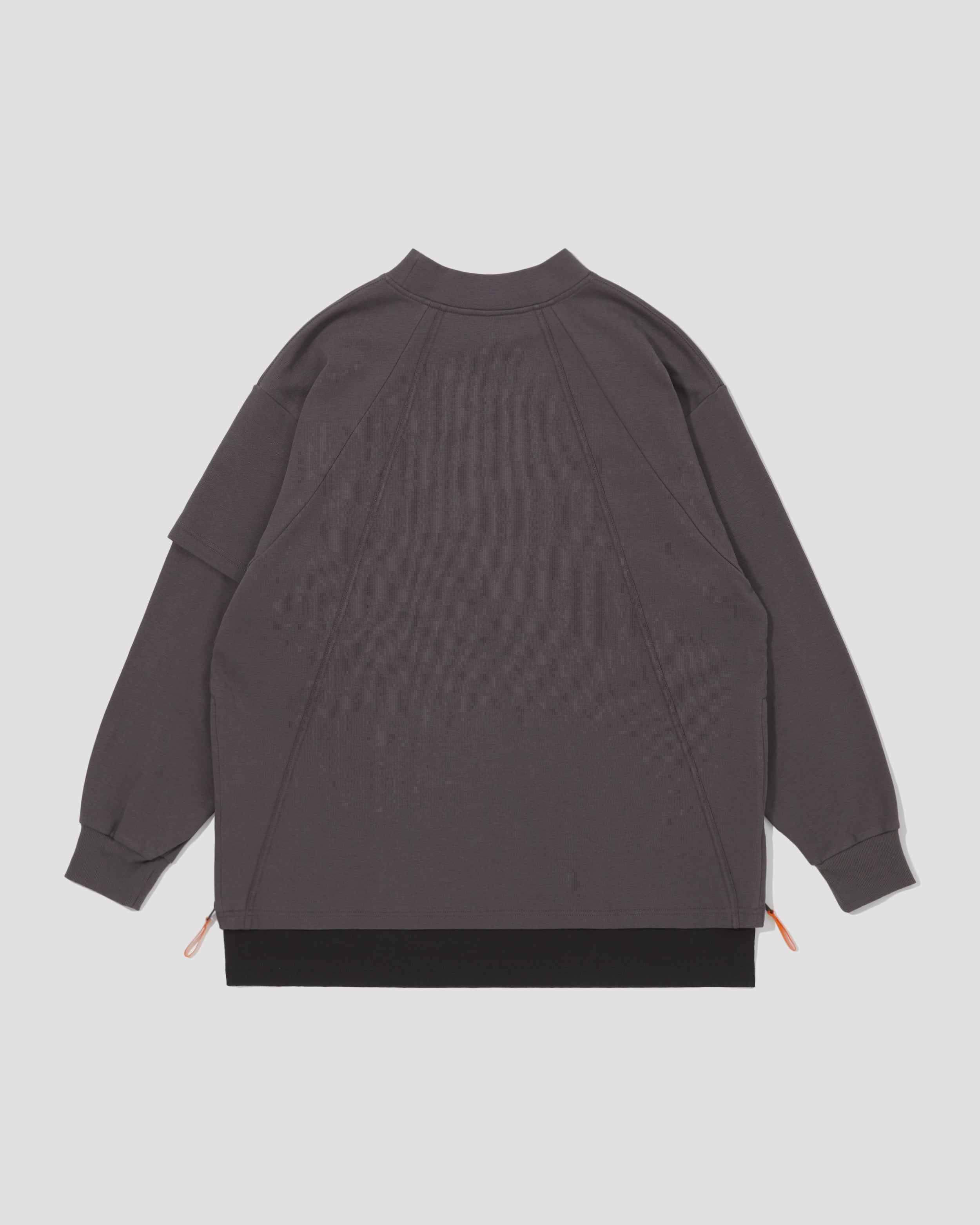 Zipper Layer L/S Tee - Grey