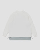 Zipper Layer L/S Tee - White