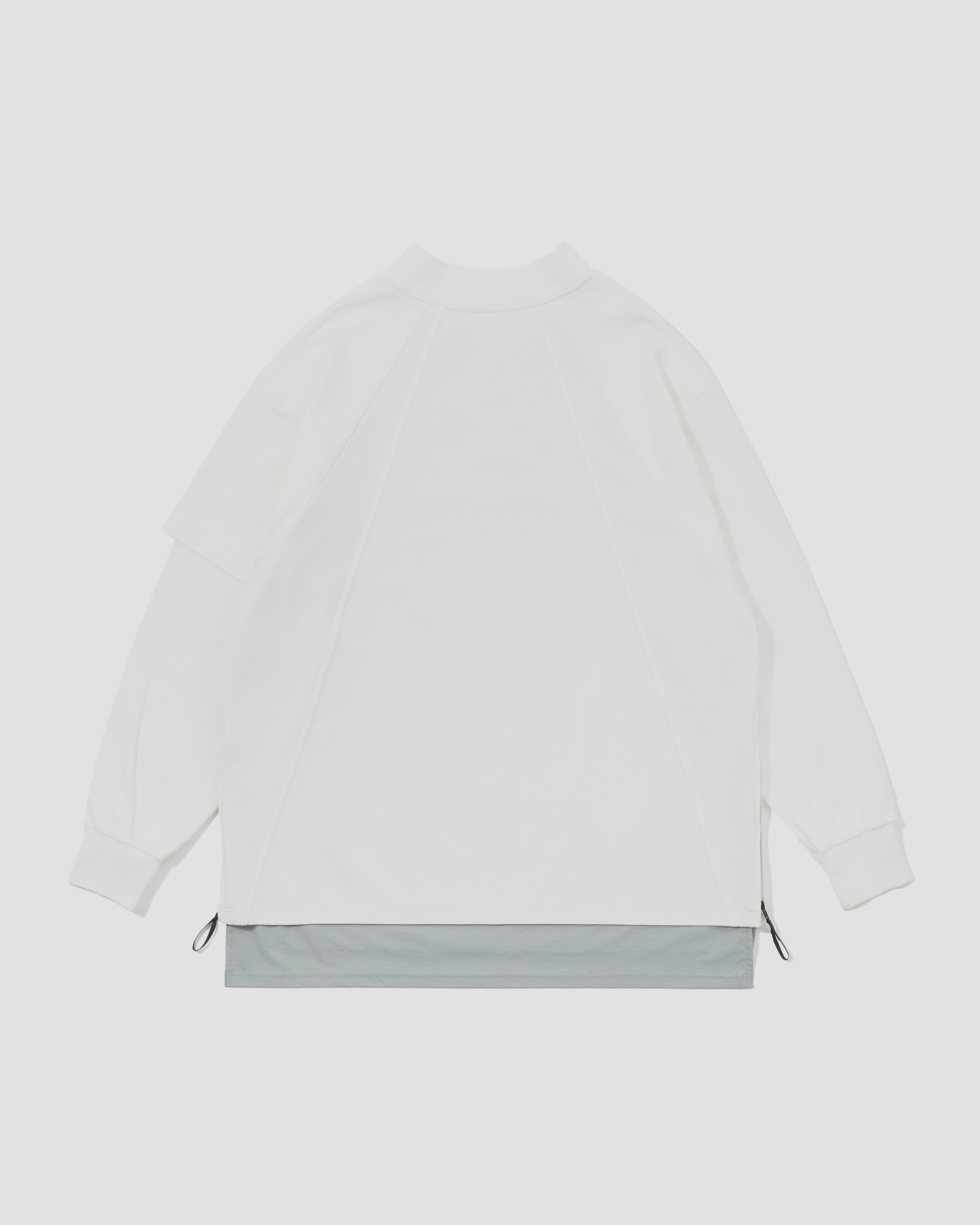 Zipper Layer L/S Tee - White