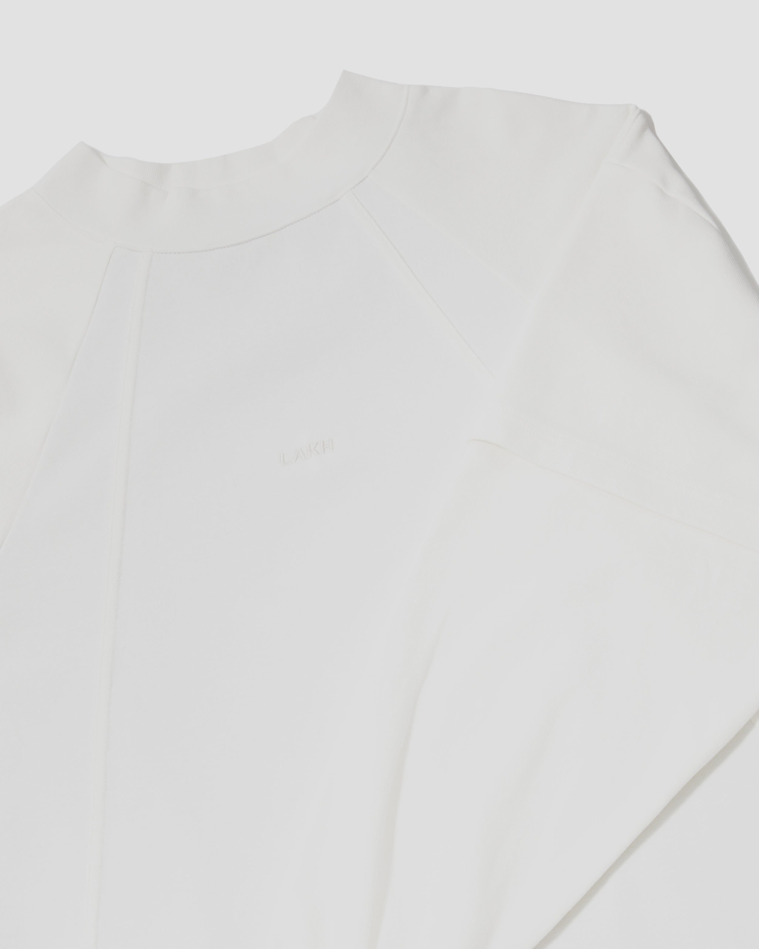 Zipper Layer L/S Tee - White