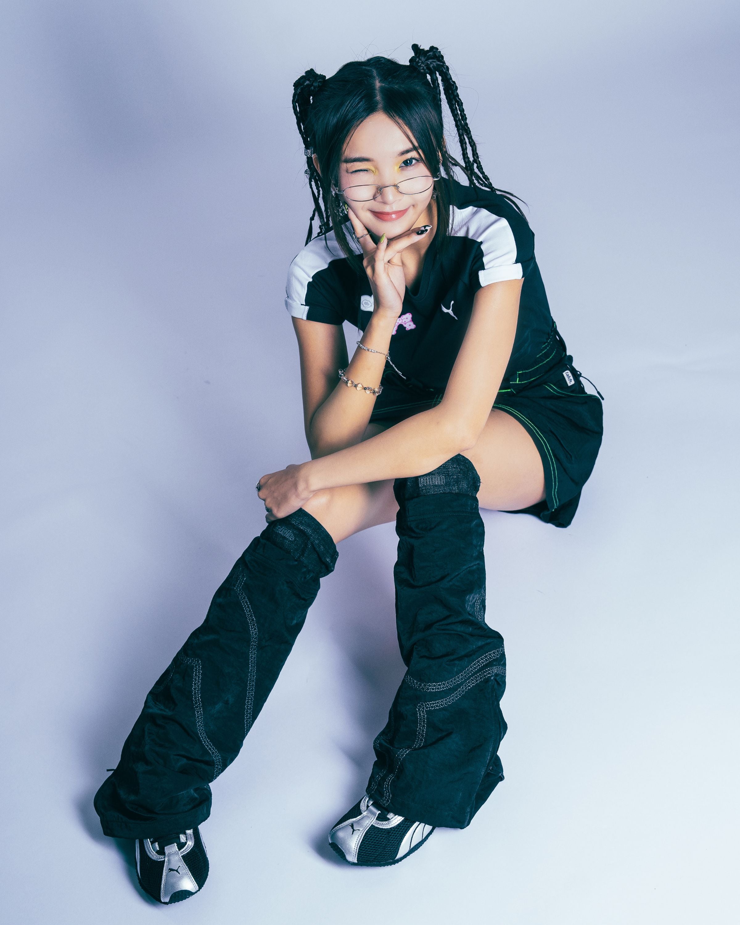 Big Pocket in pockets Cargo Skirt - Black