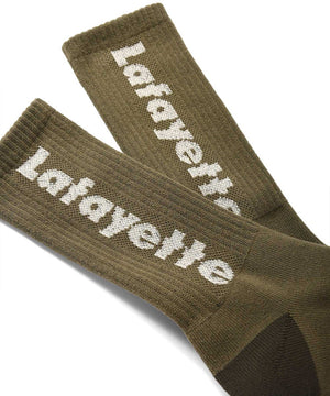 Lafayette Logo Crew Socks - Olive