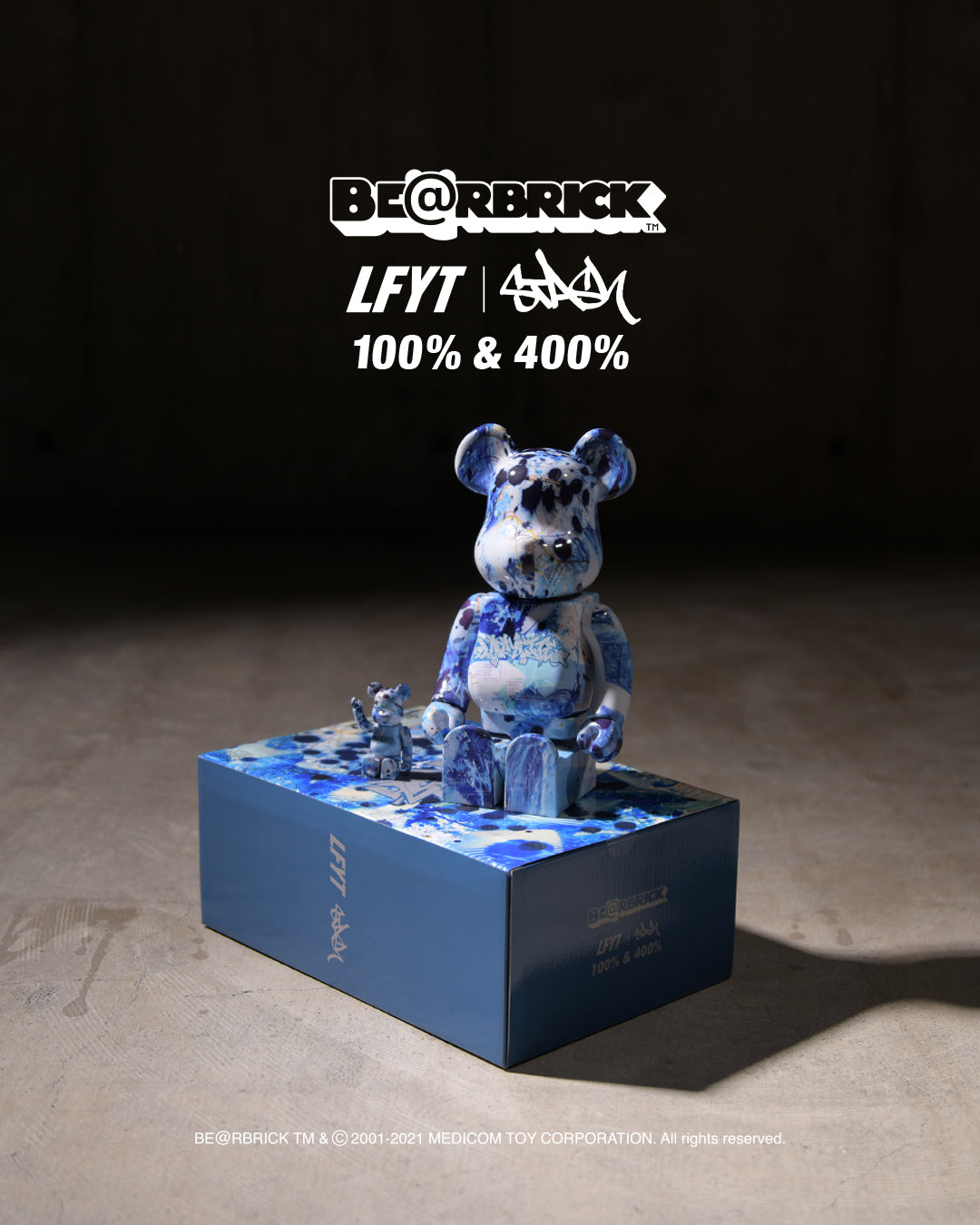 MEDICOM TOY BE@RBRICK LFYT X STASH - 100% + 400%