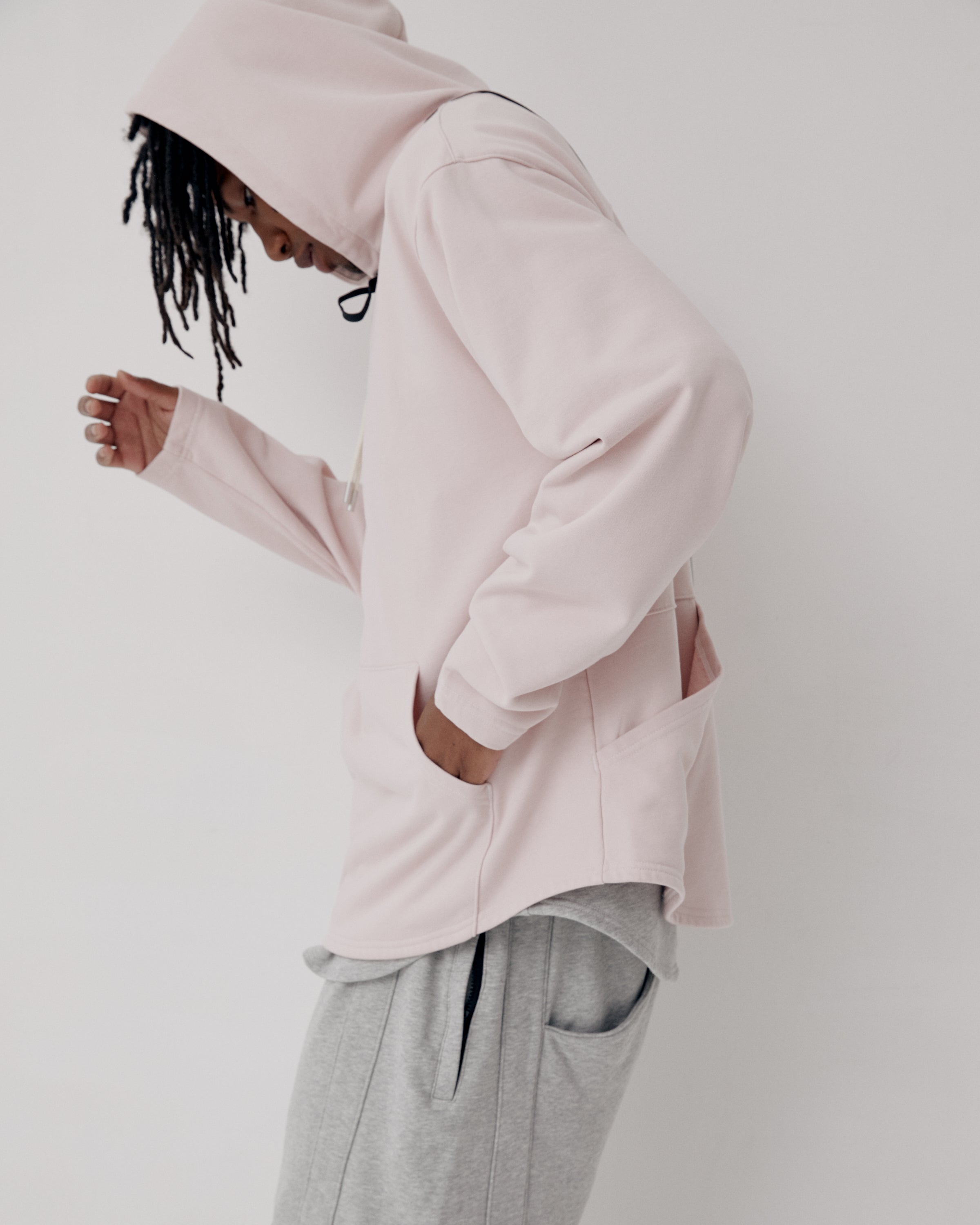 Knitted Hoodie - Light Grey