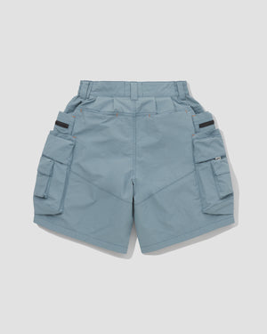Patch Pockets Utility Shorts - Blue