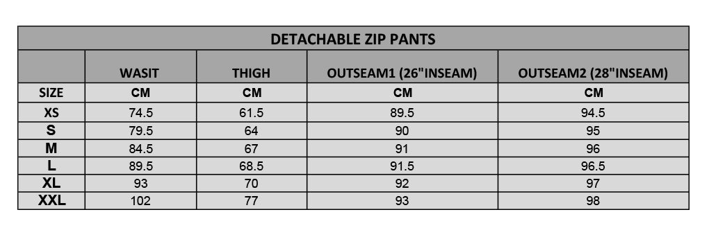 Detachable Zip Pants - Navy