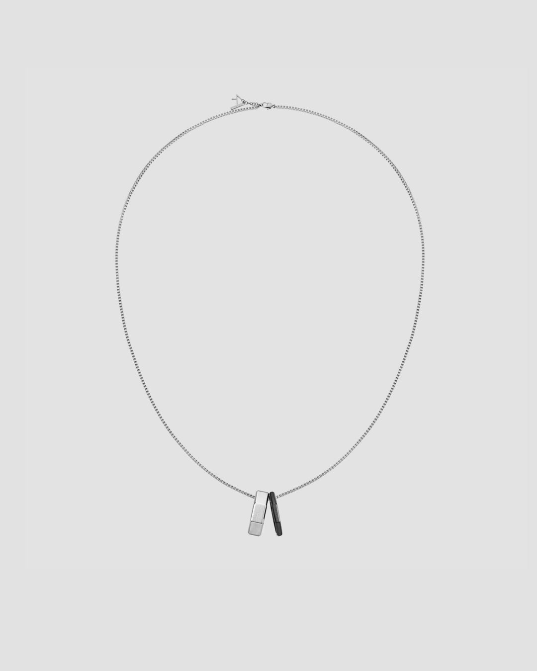 KLASSE 14 Double Okto Man Necklace - Silver / Black