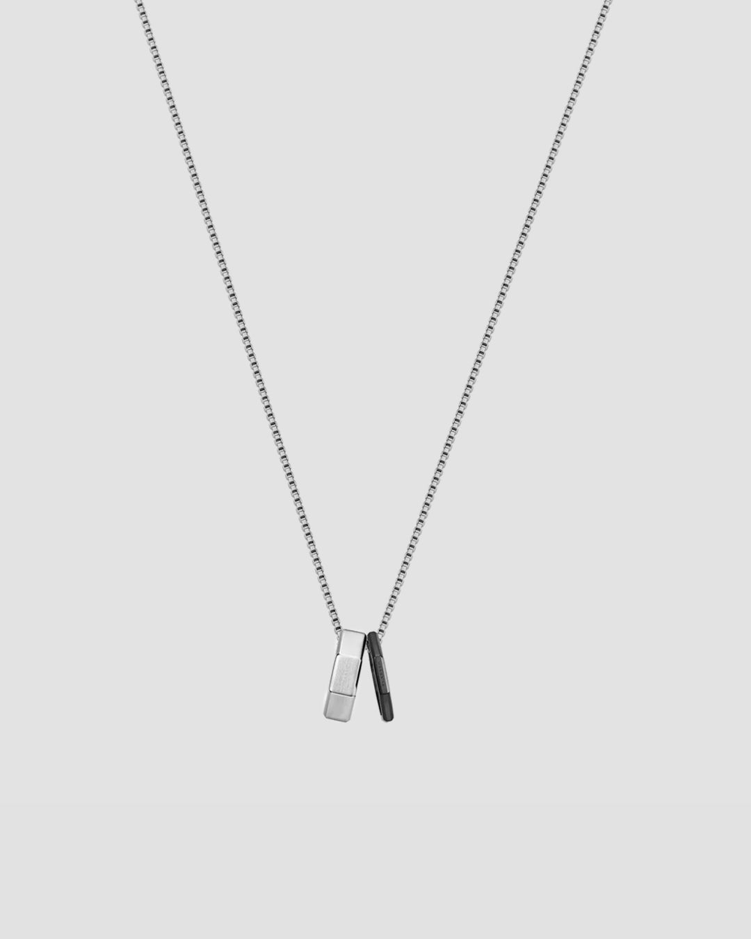 KLASSE 14 Double Okto Man Necklace - Silver / Black