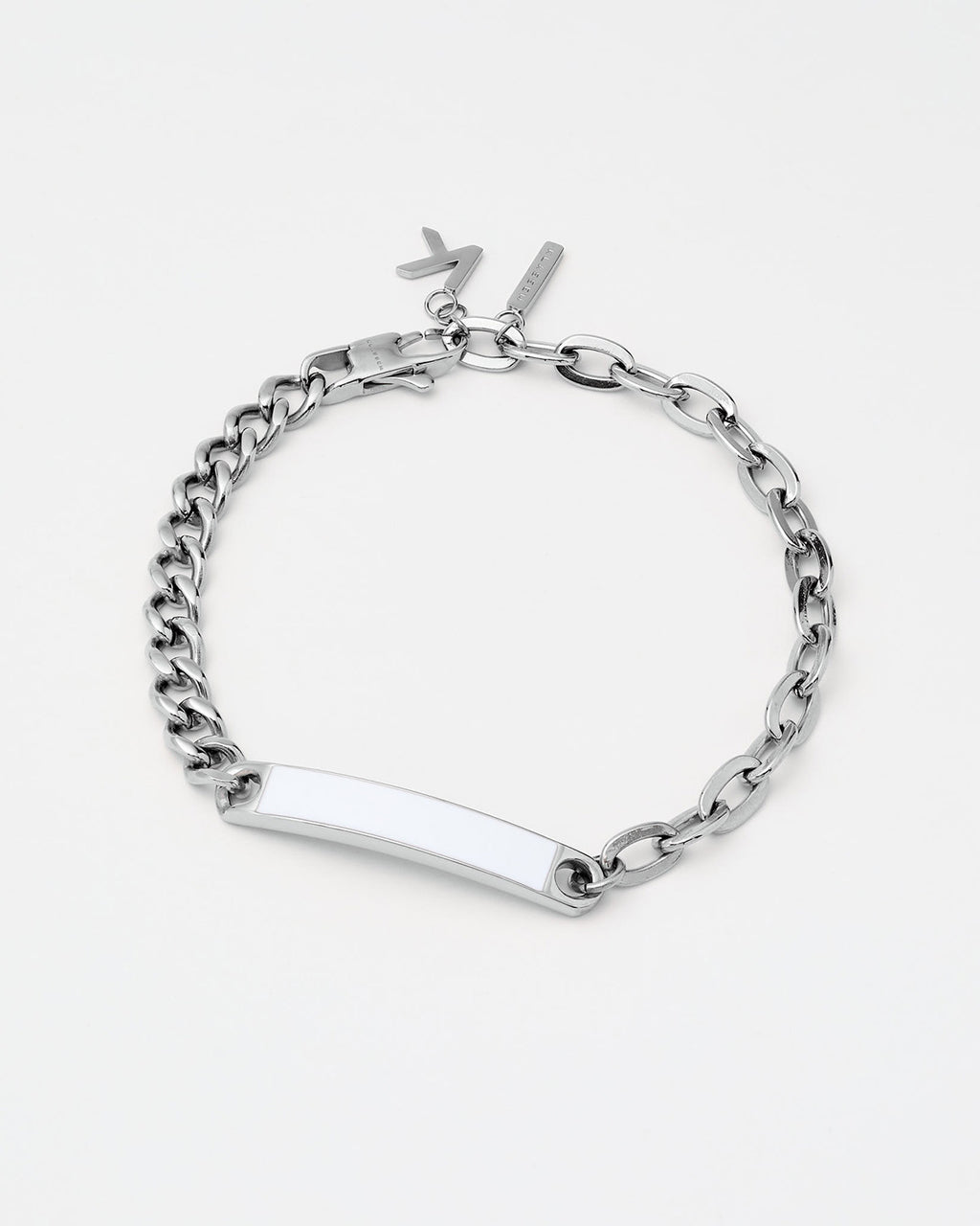 KLASSE 14 Duality Chain2chain Bracelet - Silver & White Enamel