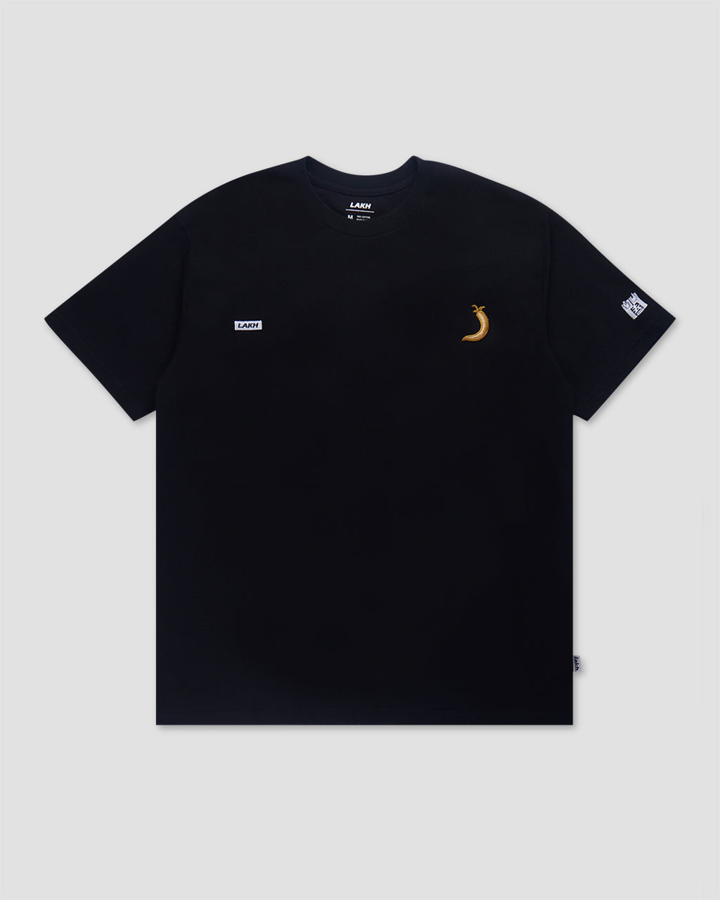 LAKH X 闔家辣 Logo Embroidered T-shirt - Black