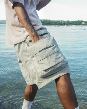 Patch Pockets Utility Shorts - Brown