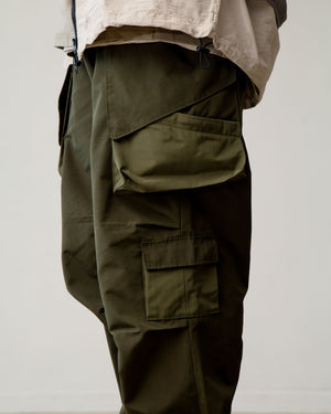Slanted Pockets Cargo Pants - Polyester Ripstop Black