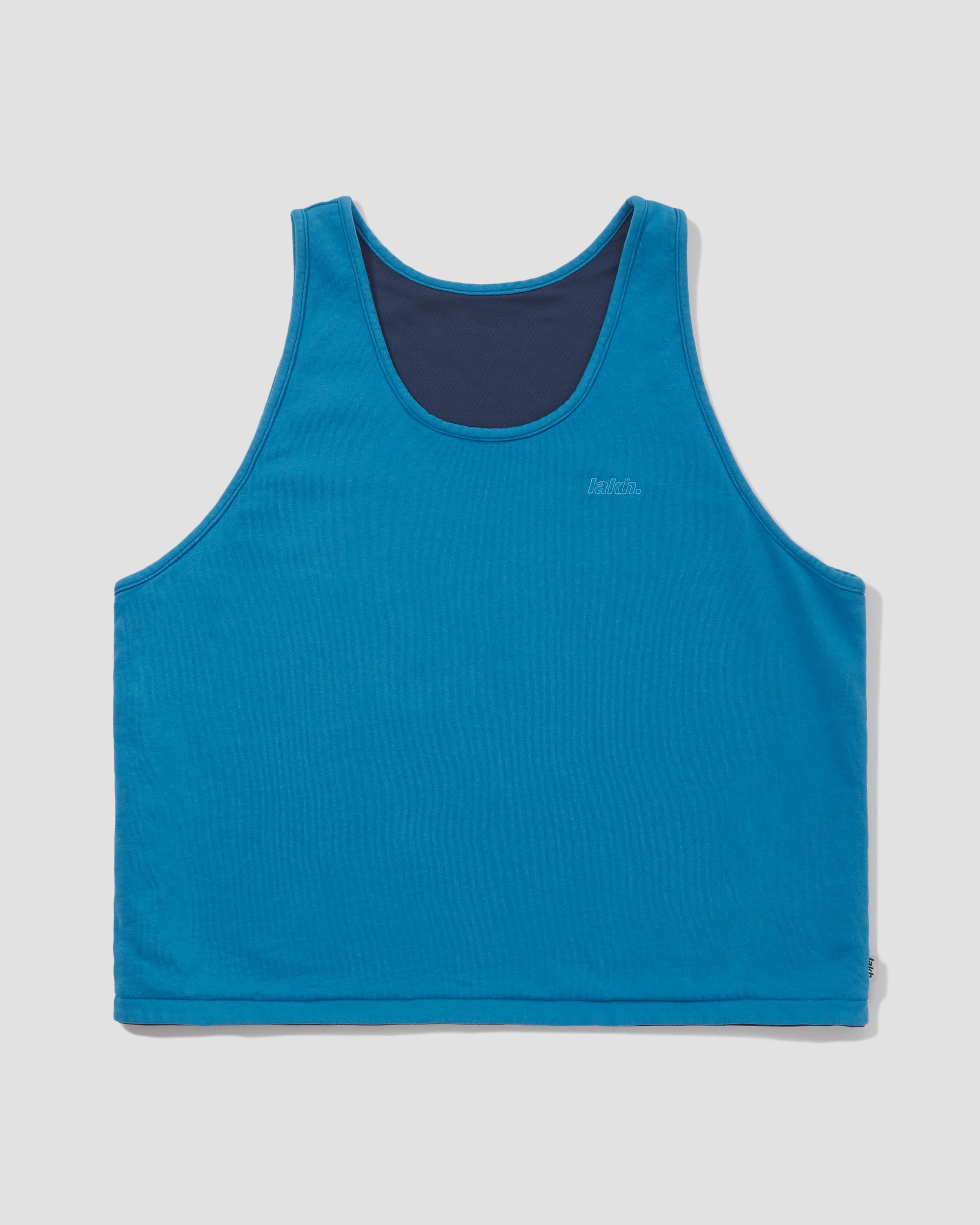 Knitted Reversible Tank Top - Sapphire