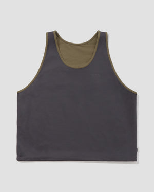 Knitted Reversible Tank Top - Olive