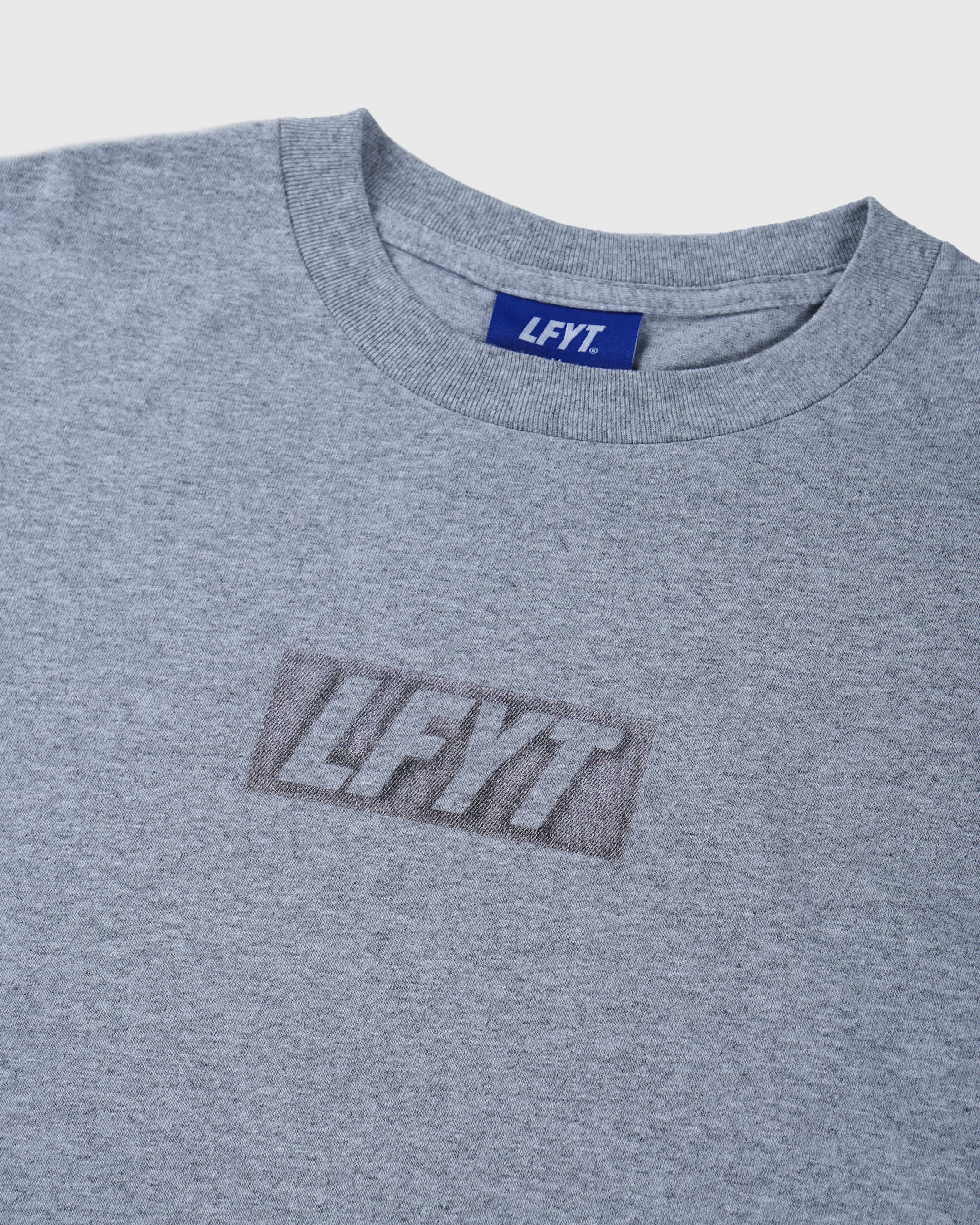LAKH X  LFYT Box Logo Tee - Grey
