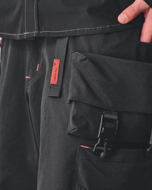 LAKH x Topologie Twelve Pockets Cargo Shorts with Chalk Bumbag