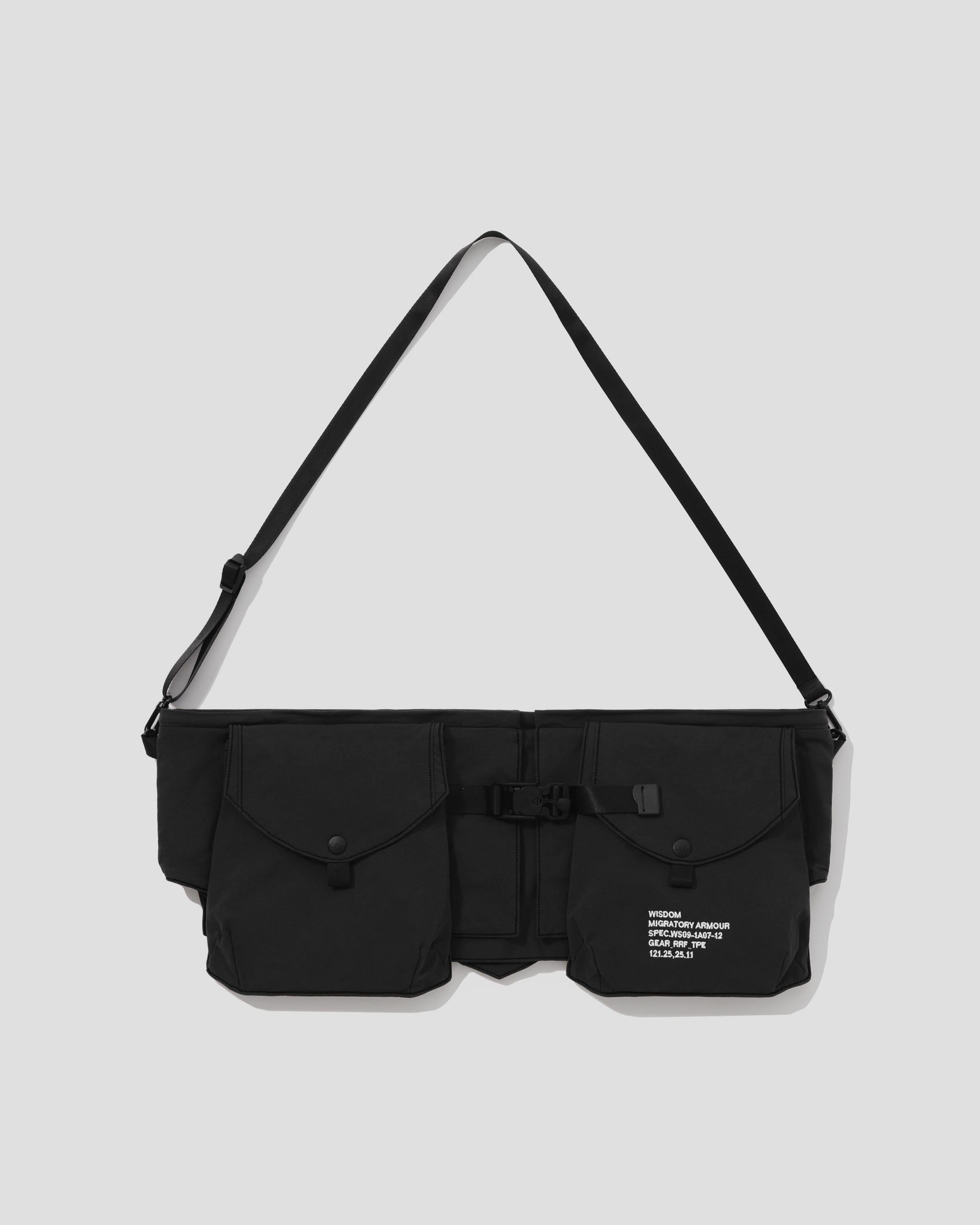 LAKH X WISDOM Multi-Pockets Four Way Vest - Black