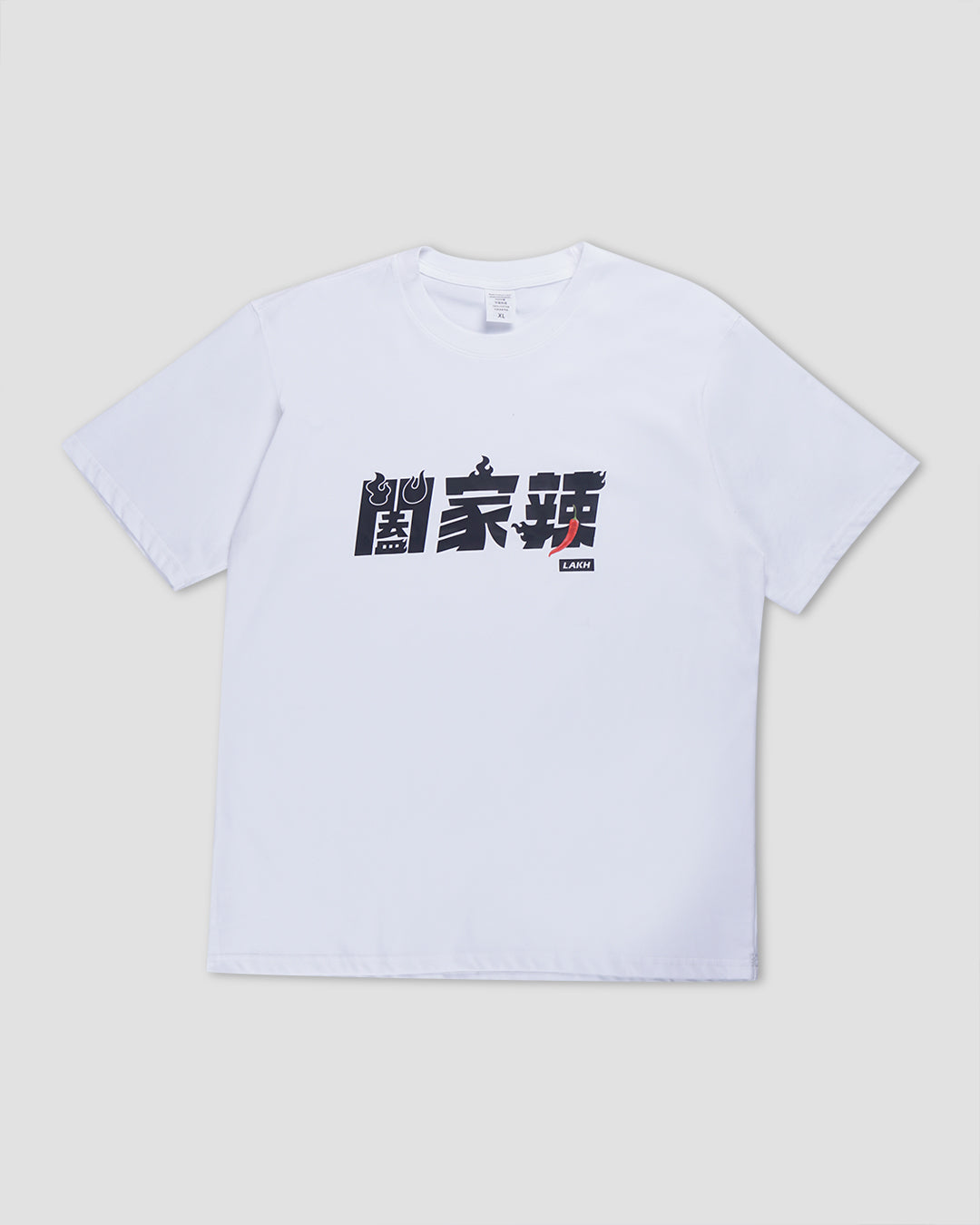 LAKH X 闔家辣 Logo Print T-shirt - White