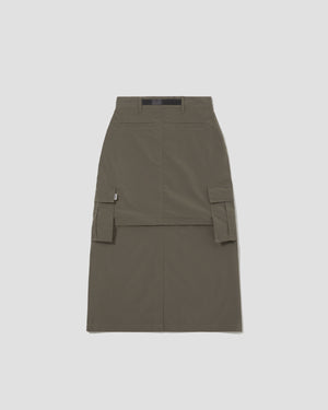 Detachable Straight Skirt - Olive