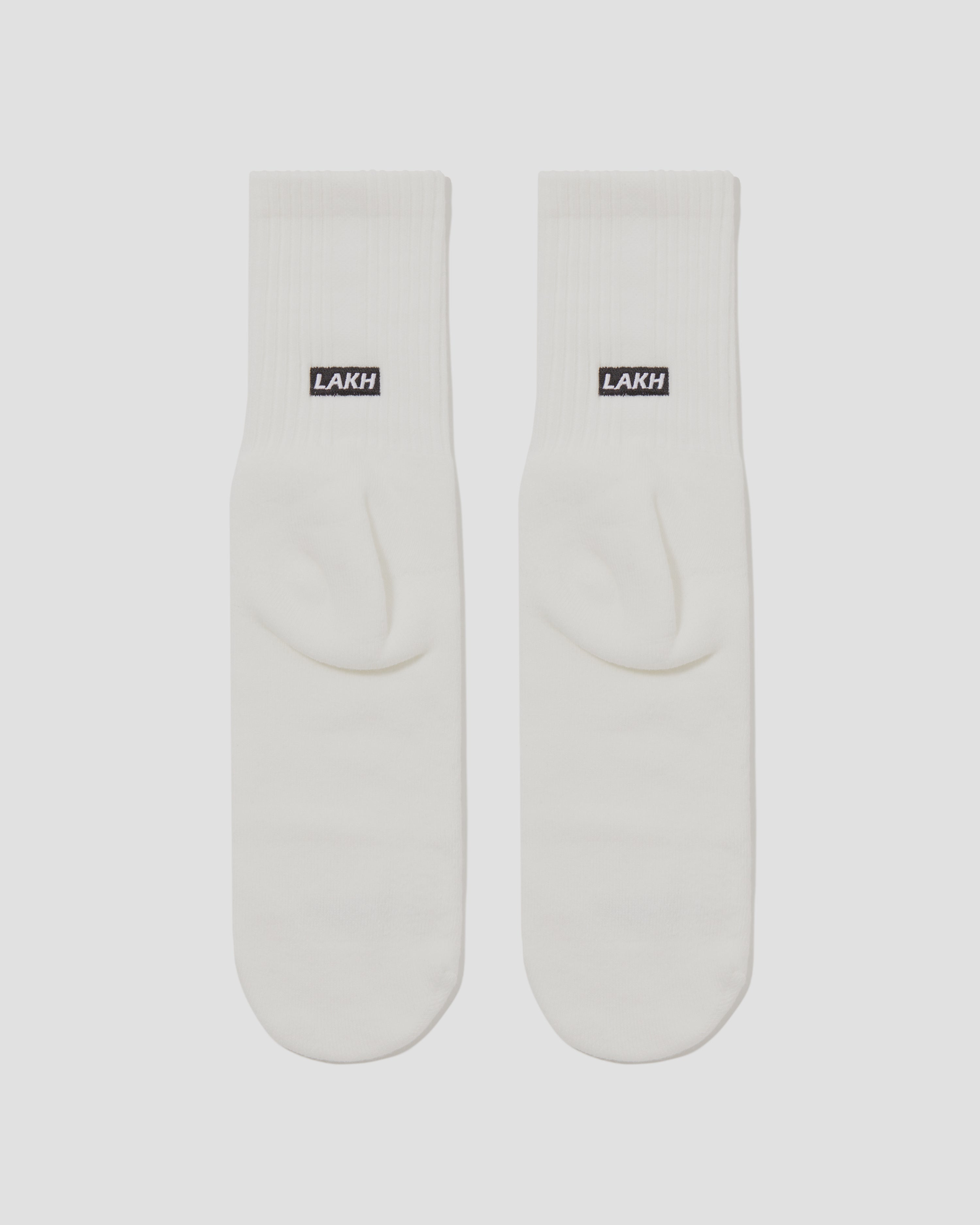 LAKH X DECKA 80's Skater Socks - White