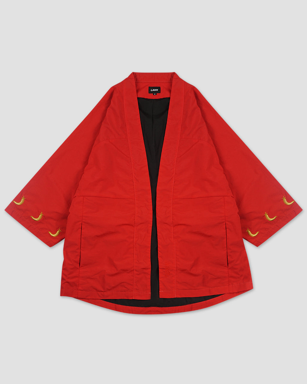 LAKH X 闔家辣 Embroidered Kimono - Red