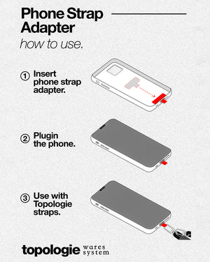 Topologie Phone Strap Adapter - Black